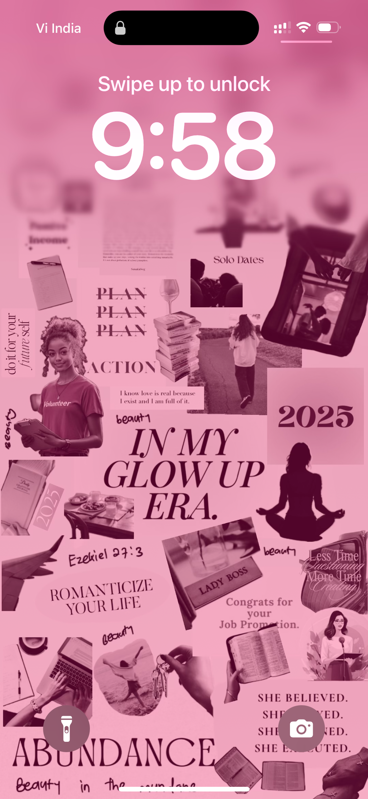 Wallpaper vision board